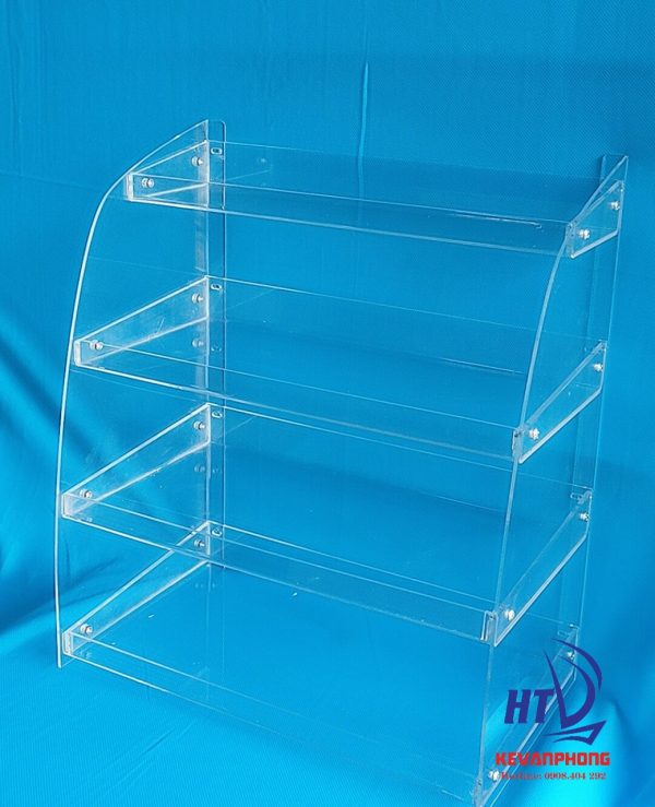 KỆ TRƯNG BÀY SẢN PHẨM VĂN PHÒNG PHẨM 4 TẦNG MICA TRONG - Ảnh 6